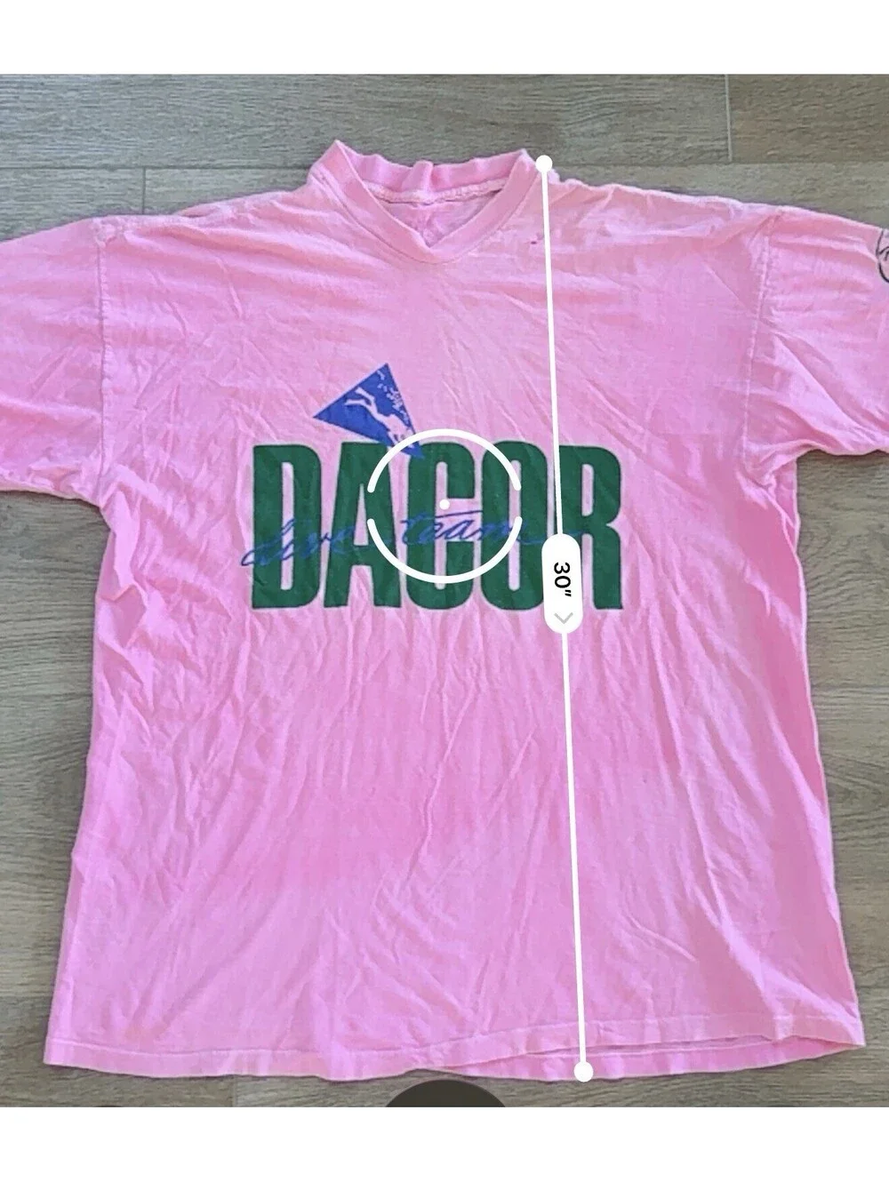 Vintage 90s DACOR Dive Team Single Stitch Pink T Shirt USA Scuba Distressed L XL